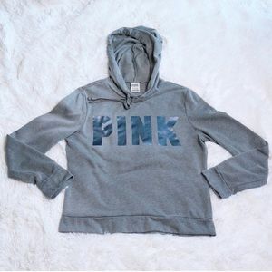 PINK by VICTORIA’S SECRET Gray Logo Pullover
